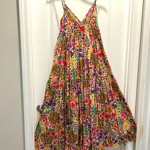 Sexy strappy Summer Floral print Dress Bohemian